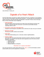 Signs of a heart attack